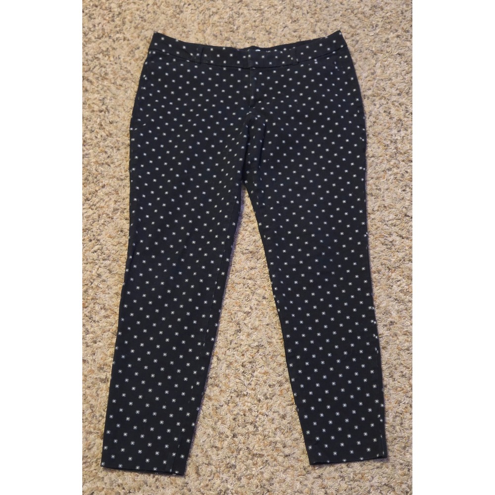 Old Navy Pixie Geometric Pattern Skinny Pants Women's Size 14 Black